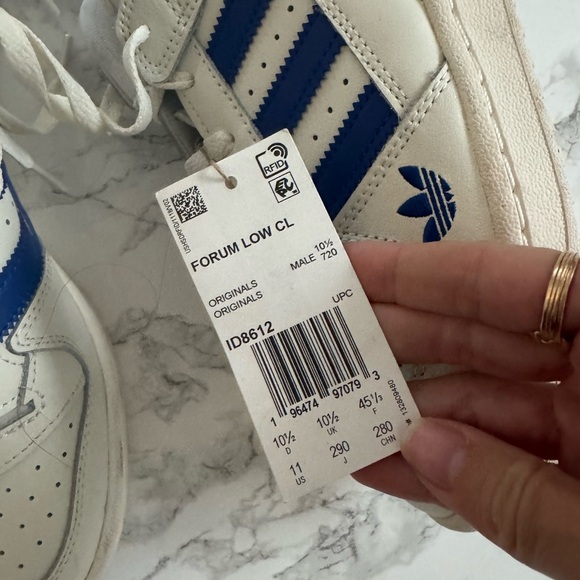 NWT Men's Adidas Forum Low CL Blue White Size 11 shoe palace ID8612 - Picture 5 of 6
